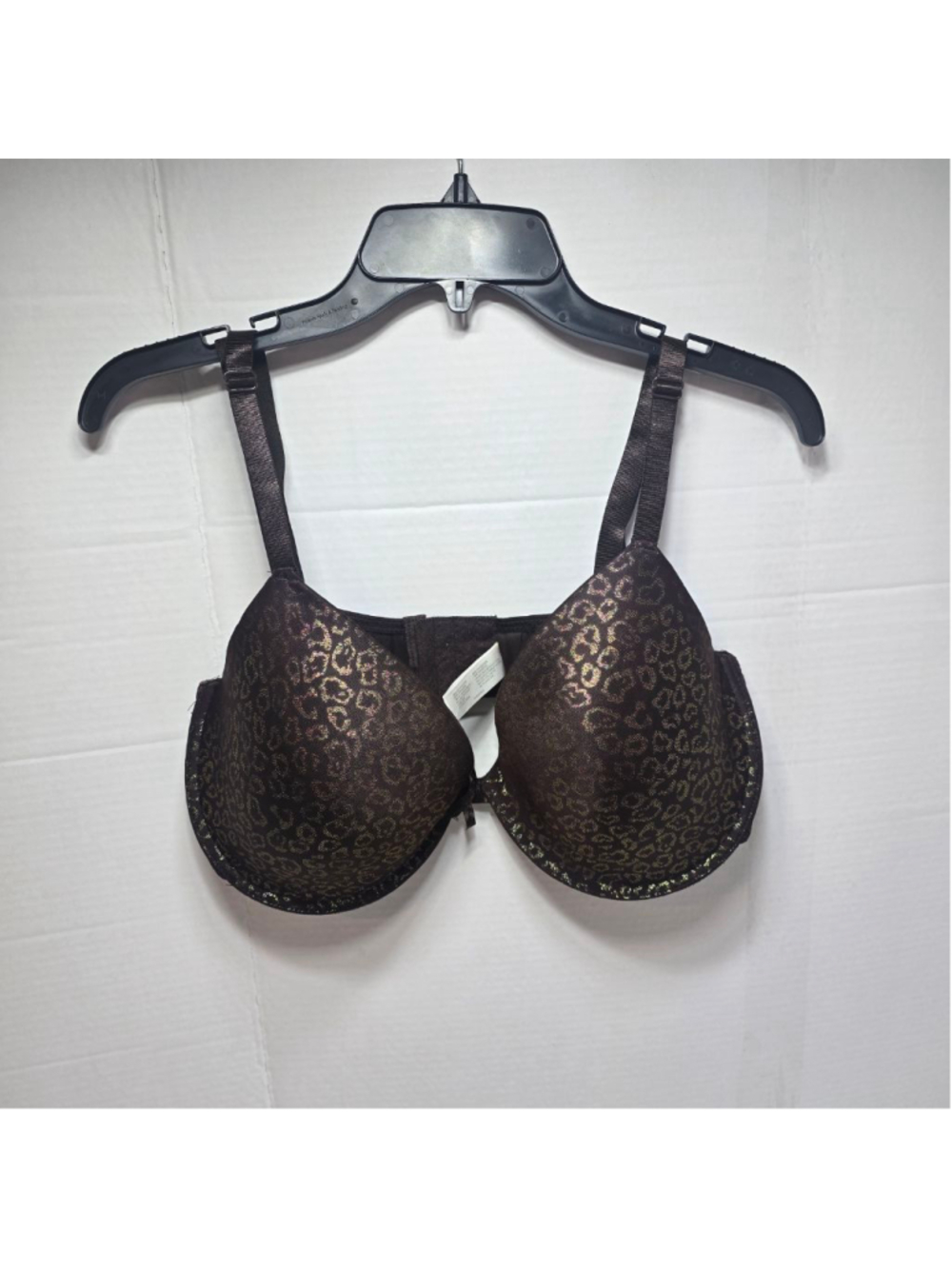 Women's Delta Burke Brown Gold Leopard Print Bra 42D